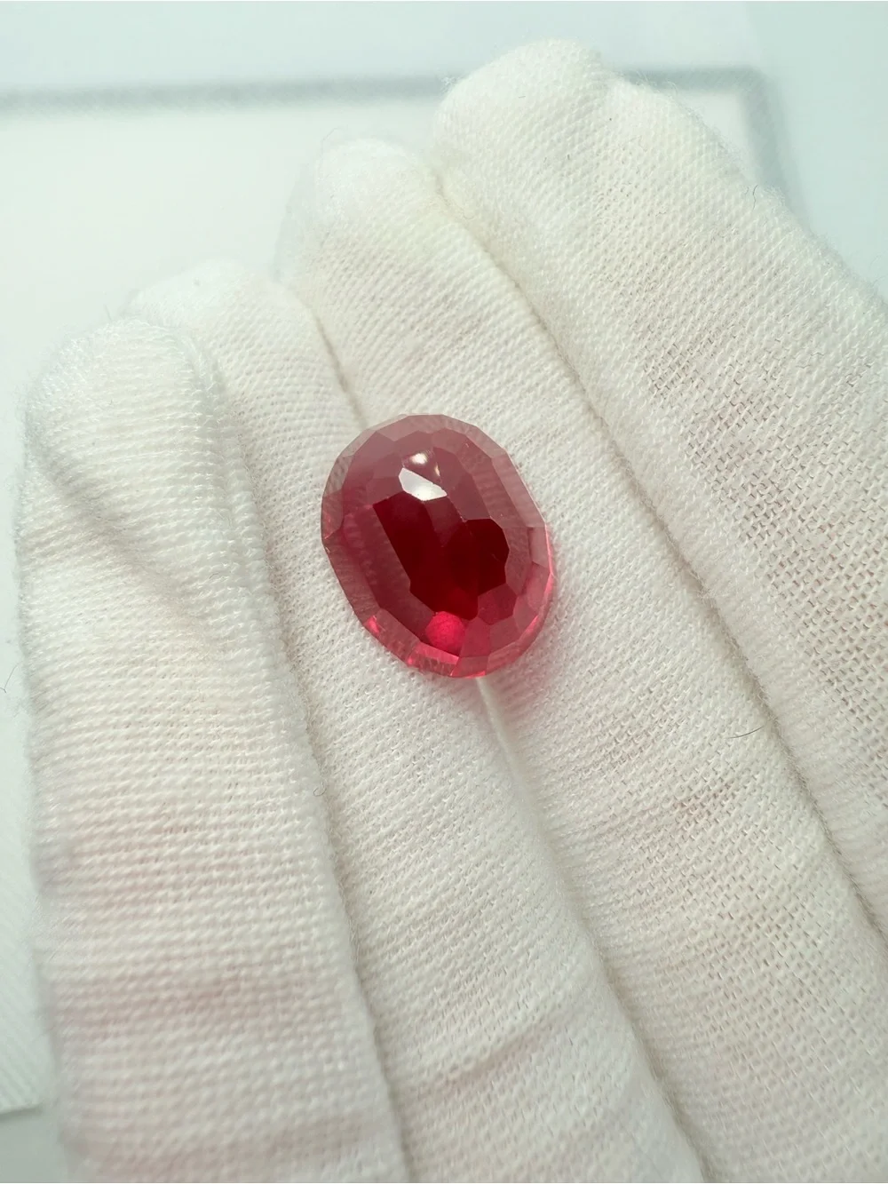 Red Oval Faceted Gemstone - Women Jewelry